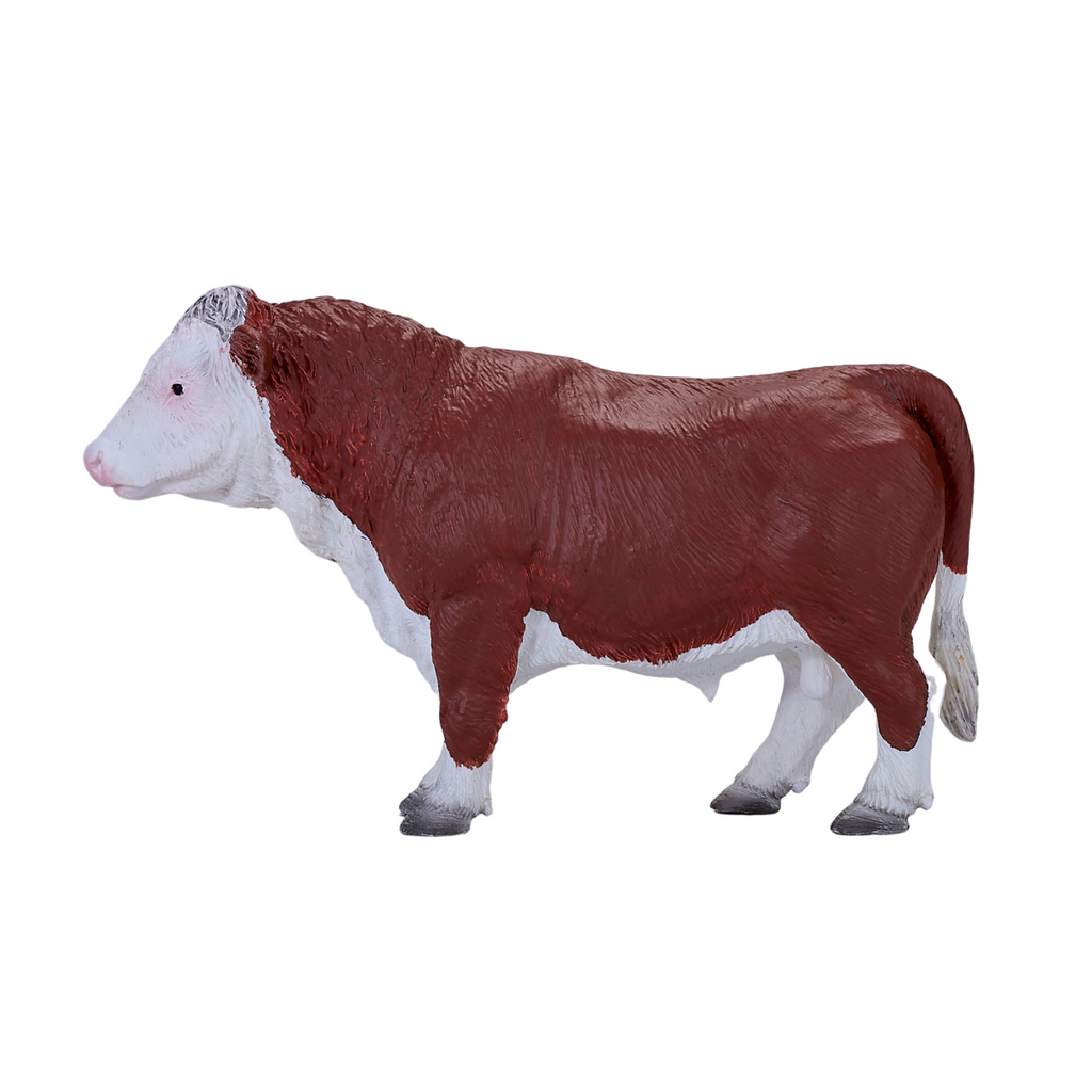 Hereford Bull Toy  Farm Animal Figurine