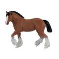 Clydesdale Horse Brown Toy  Realistic Equestrian Model