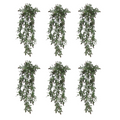 Pack of 6 x Hanging UV and Fire Resistant Artificial Angel Plant 76cm