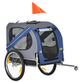 Pet Bicycle Trailer Dog Cat Bike Carrier Water Resistant W/ Hitch Coupler Blue