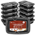 Vinsani 10pk 2 COMPARTMENTS MEAL PREP CONTAINERS