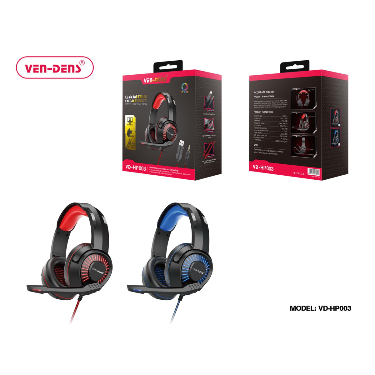 Ven-Dens Gaming Headset VD-HP003
