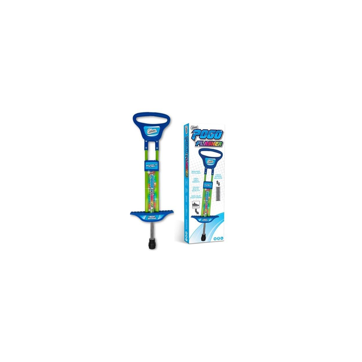 Pogo Stick – Ozbozz Go Light Up Spring powered 89cm Blue Outdoor Garden Game