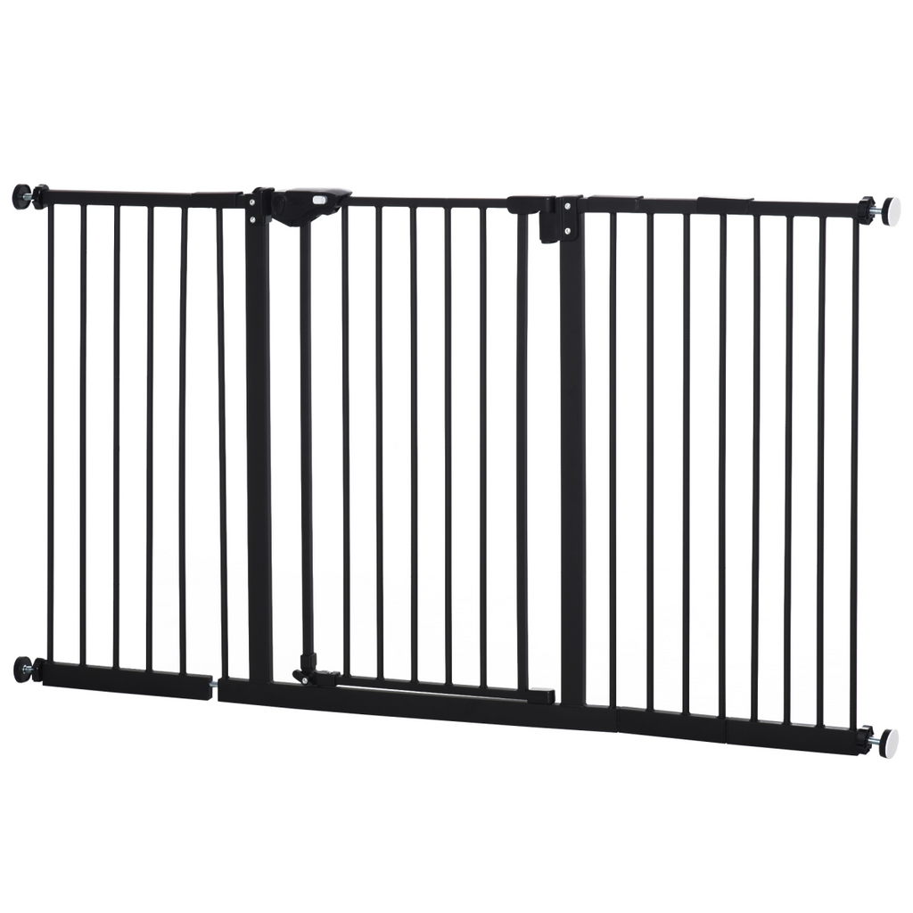 Adjustable Safety Gate 3 Extensions and Four Adjustable Screws, PawHut