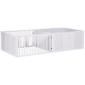 7 Panels Puppy Pen for Indoors, with Three Doors, Two-Room Design