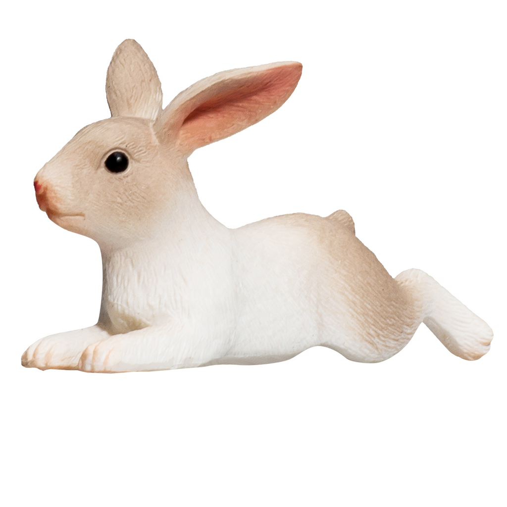 Rabbit Lying Down Toy  Realistic Small Animal Figurine