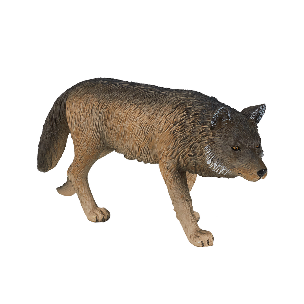 Timber Wolf Walking Toy  Realistic Wildlife Figurine