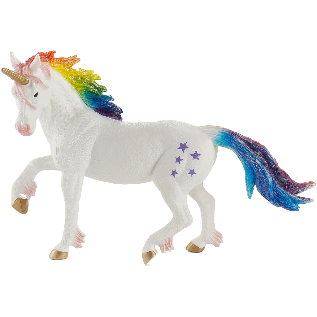 Rainbow Unicorn Toy  Fantasy Mythical Horse Figurine