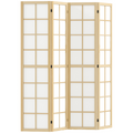 HOMCOM Indoor Room Partition, 4 Panel Folding Room Divider, 160 x 170cm