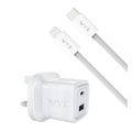 WYEFLUX 32W Dual Port USB-C & USB-A Charging Kit With USB-C to 8-Pin Cable (Gan III)