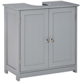 kleankin 60x60cm Under-Sink Storage Cabinet  Adjustable Shelf Drain Hole Grey