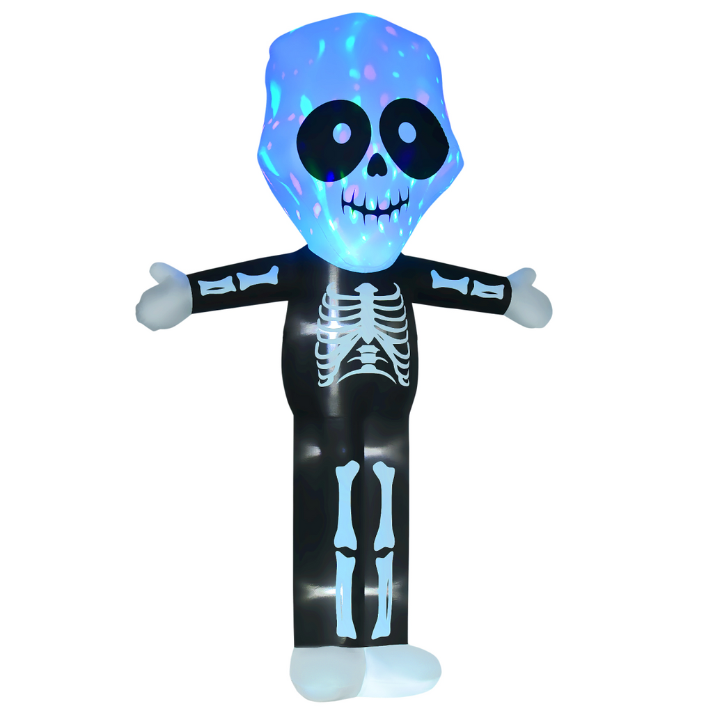 3m Halloween Inflatable Skeleton Ghost Deco LED Lighted for Home In-Outdoor