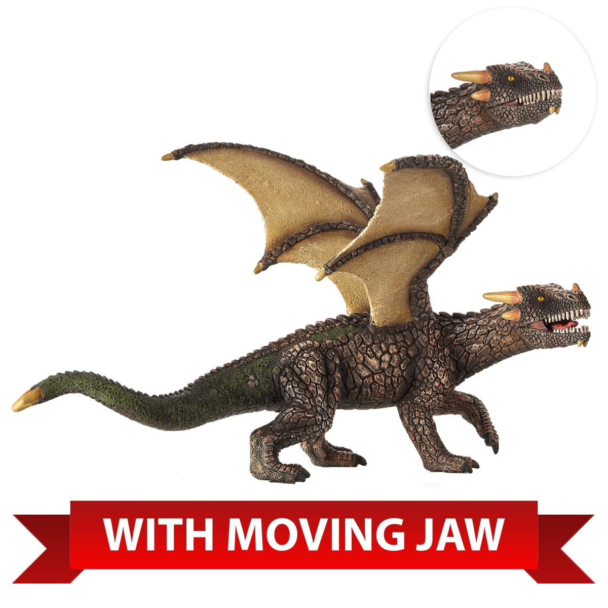 Earth Dragon Toy  Realistic Fantasy Creature Figure