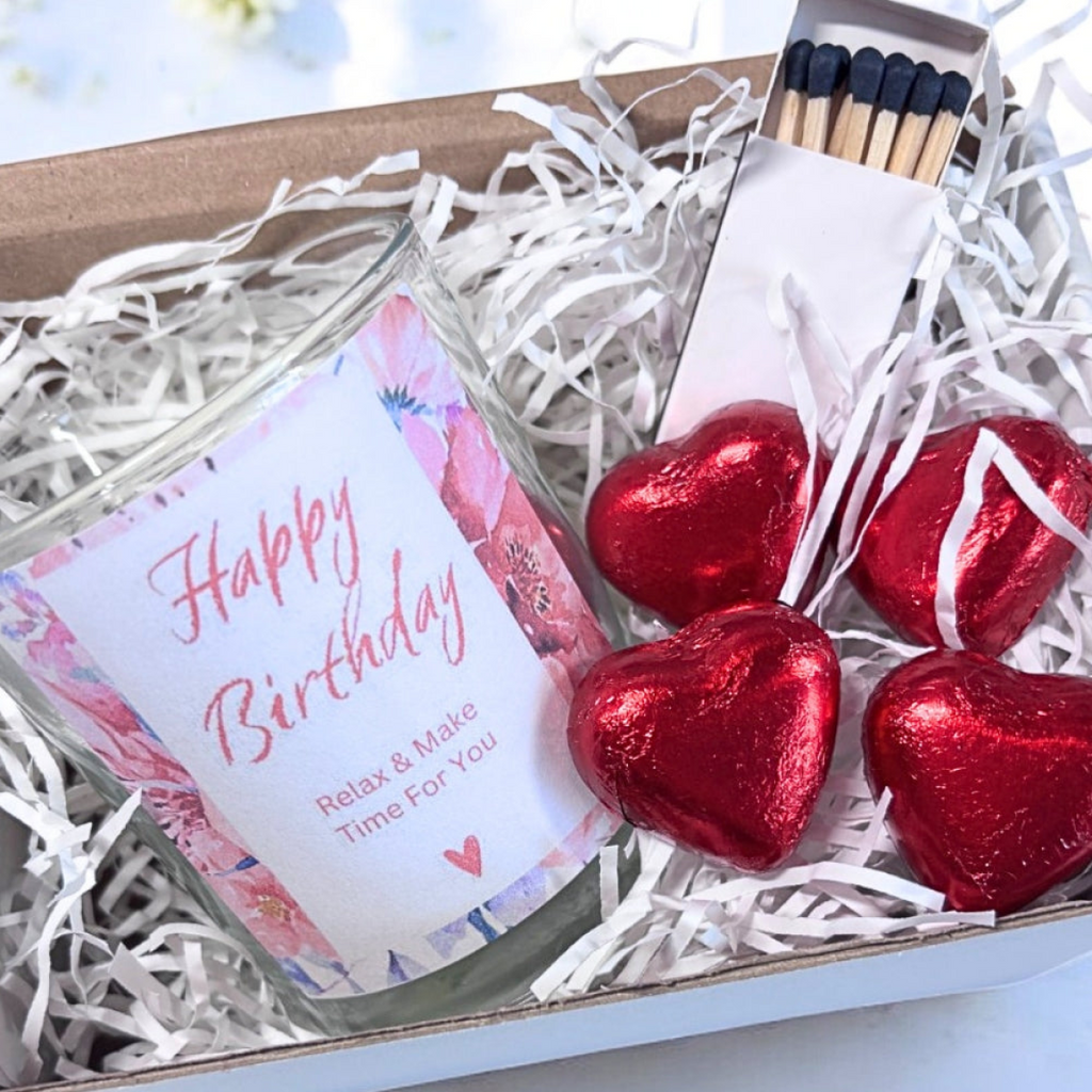 Pink Happy Birthday Candle Gift Set