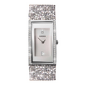 Sekonda Seksy Ladies Bling Rectangular Silver Dial & silver stone Stainless Steel