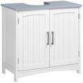 kleankin Pedestal Under Sink Cabinet, Bathroom Storage Vanity Unit, White