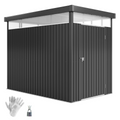 Outsunny 5.3 x 8.5ft Galvanised Steel Garden Shed with Roof Windows