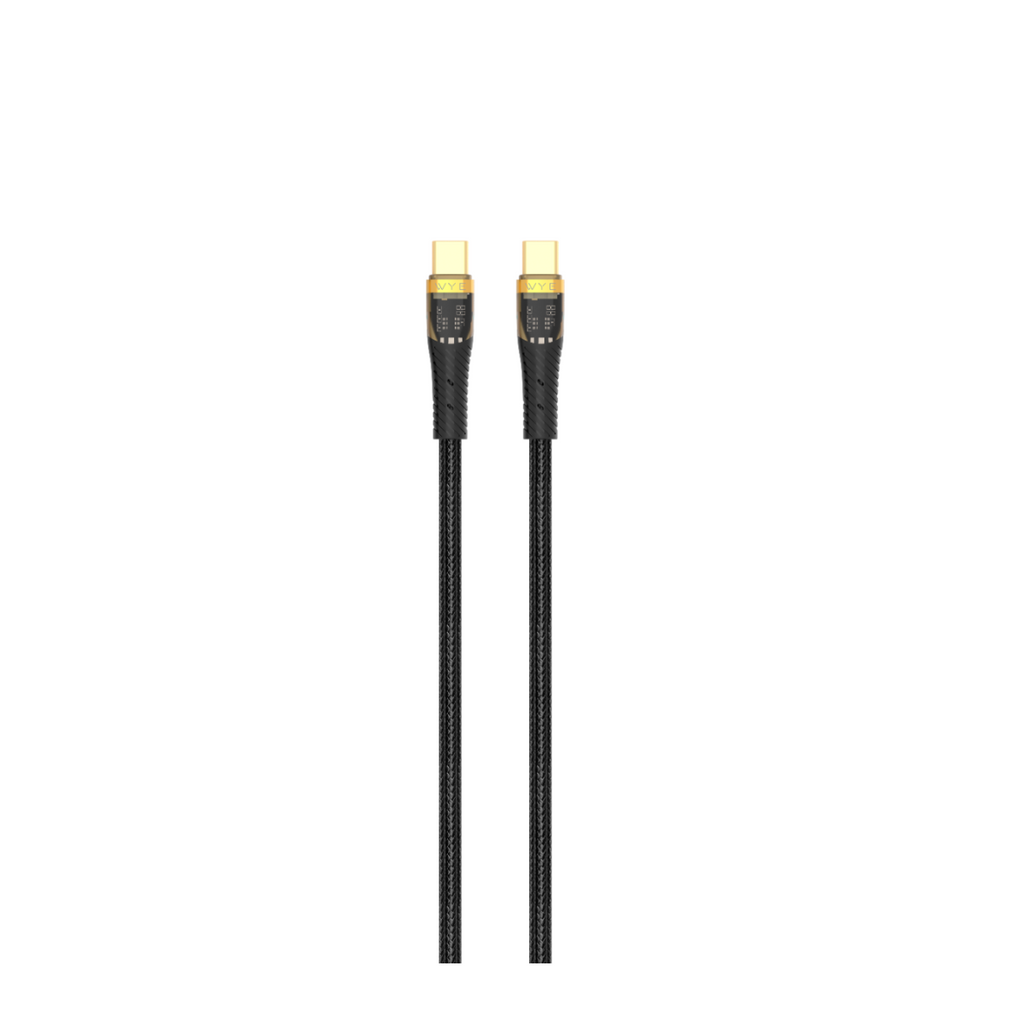 Wyeflow 100W GoldTip Braided Ultra Charge/Sync C-C Cable 1m