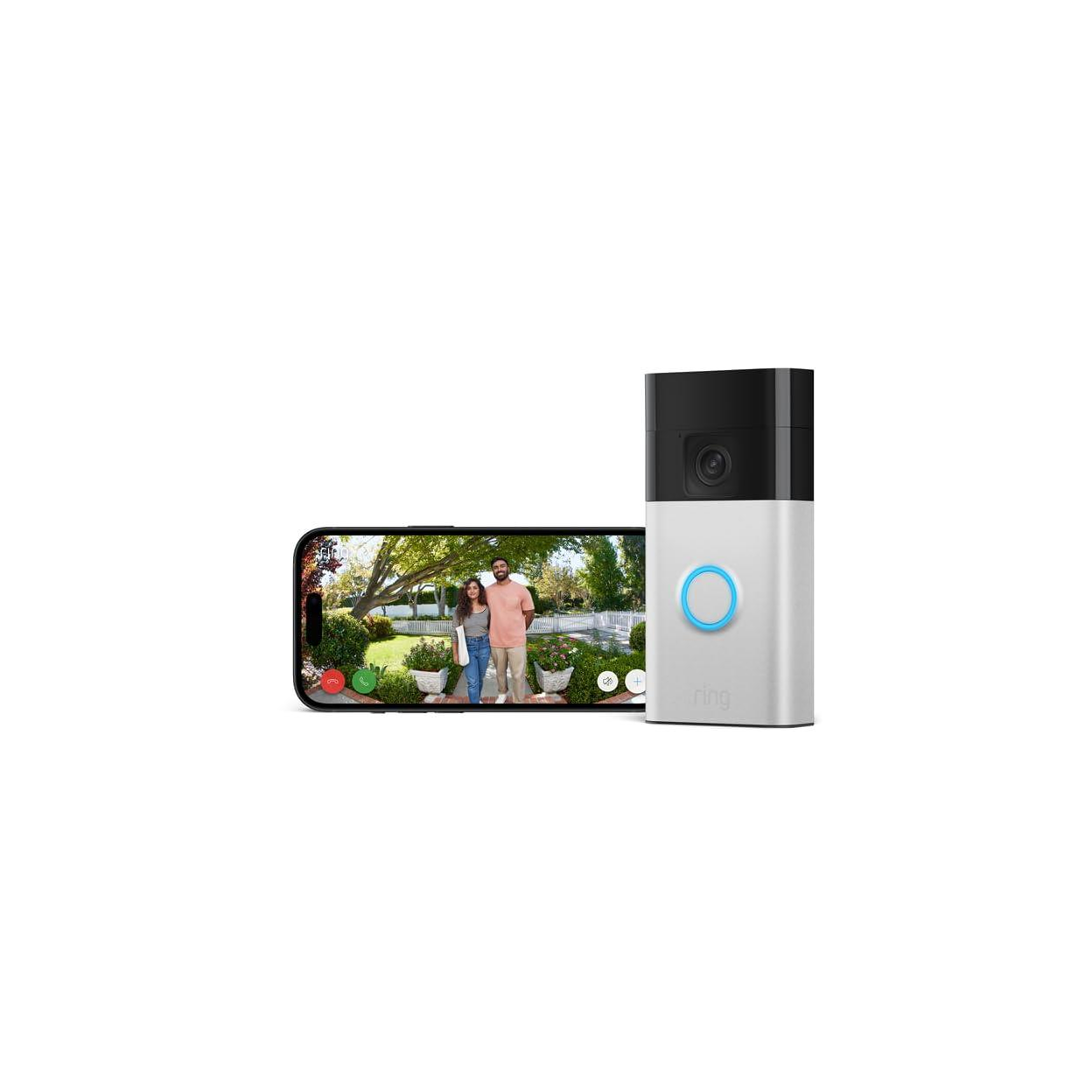 Ring Battery Video Doorbell 2024 Satin Nickel