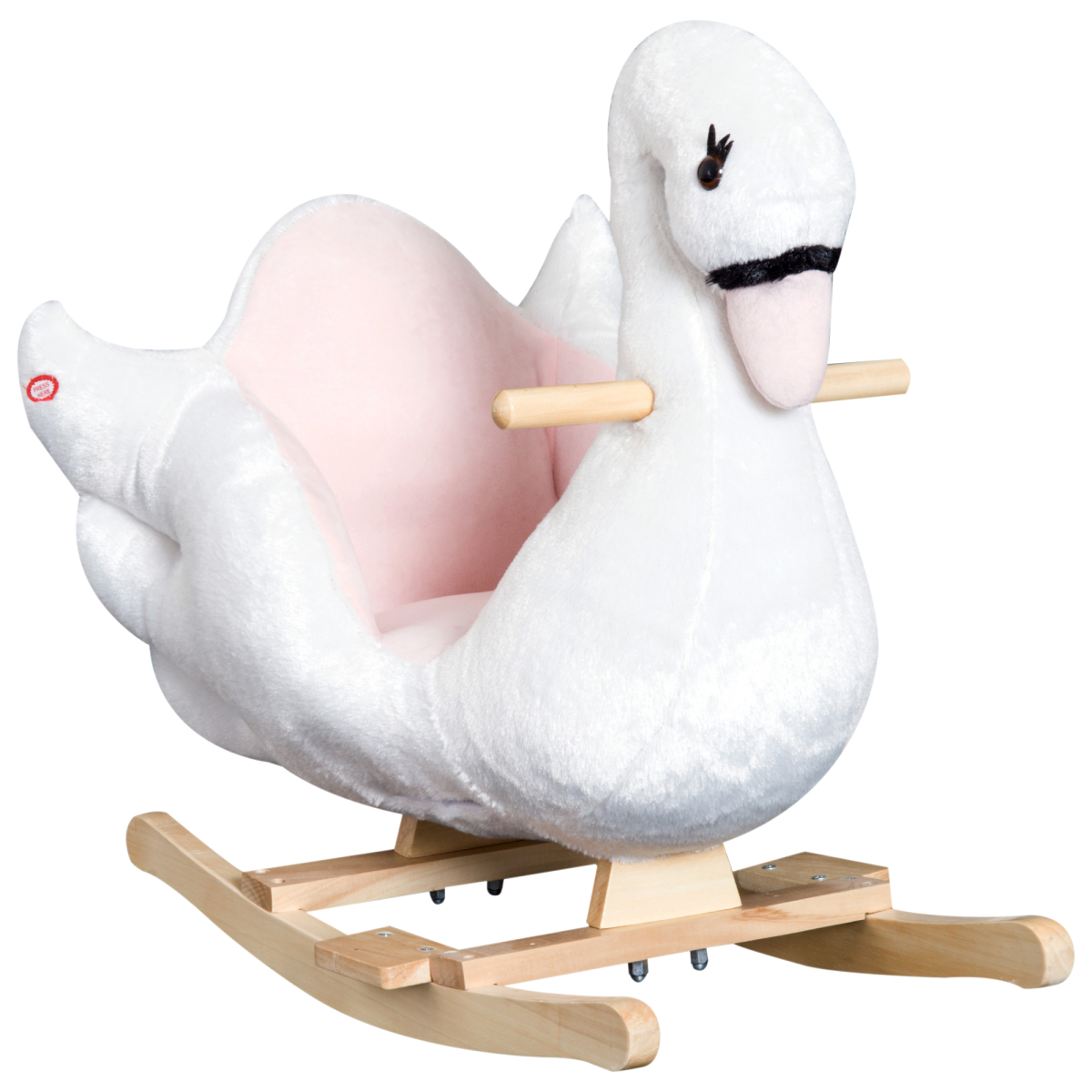 Kids Rocking Horse Ride On Swan Toy with Music Safety Seat for Toddler HOMCOM