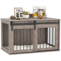 PawHut Dog Crate Furniture with Removable Cushion for Large Dogs - Brown