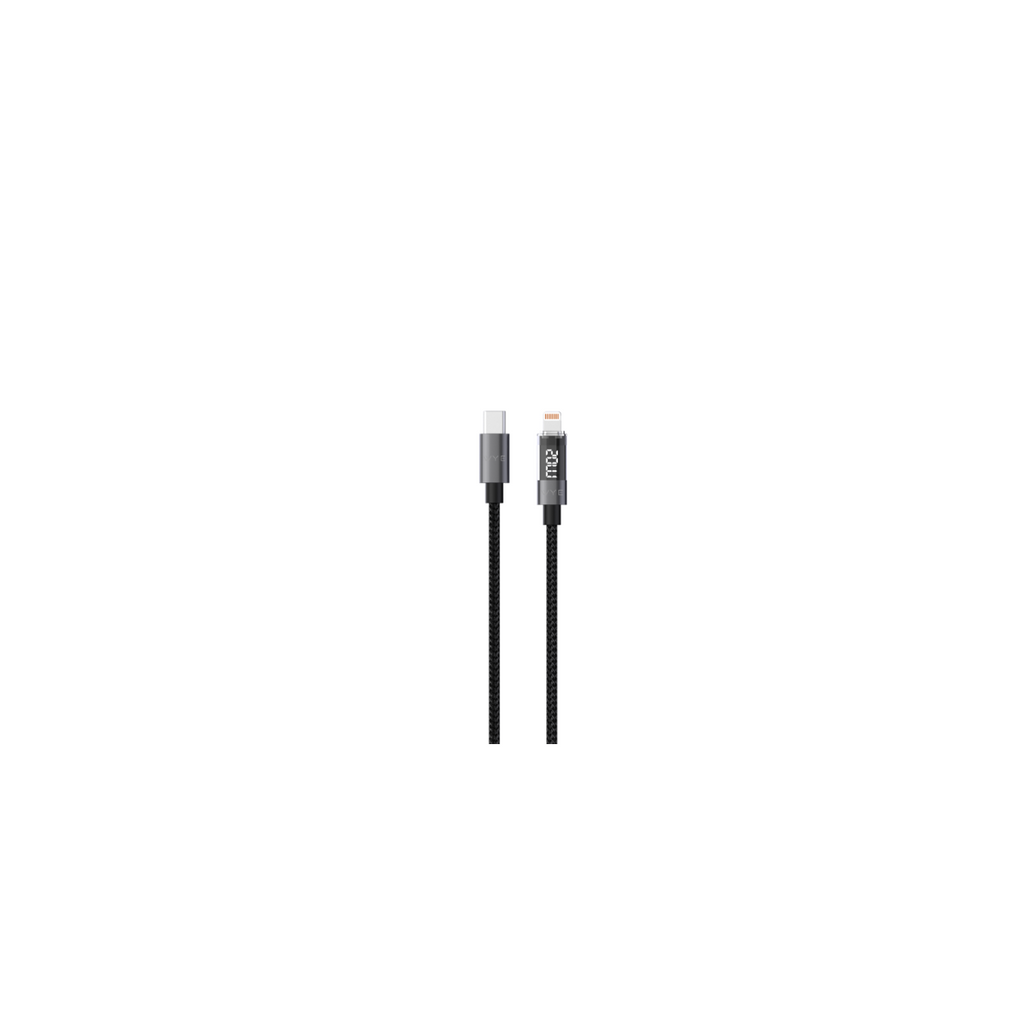 Wyeflow USB-C to 8-Pin Fast Charging & Data Cable With LED Display 1m