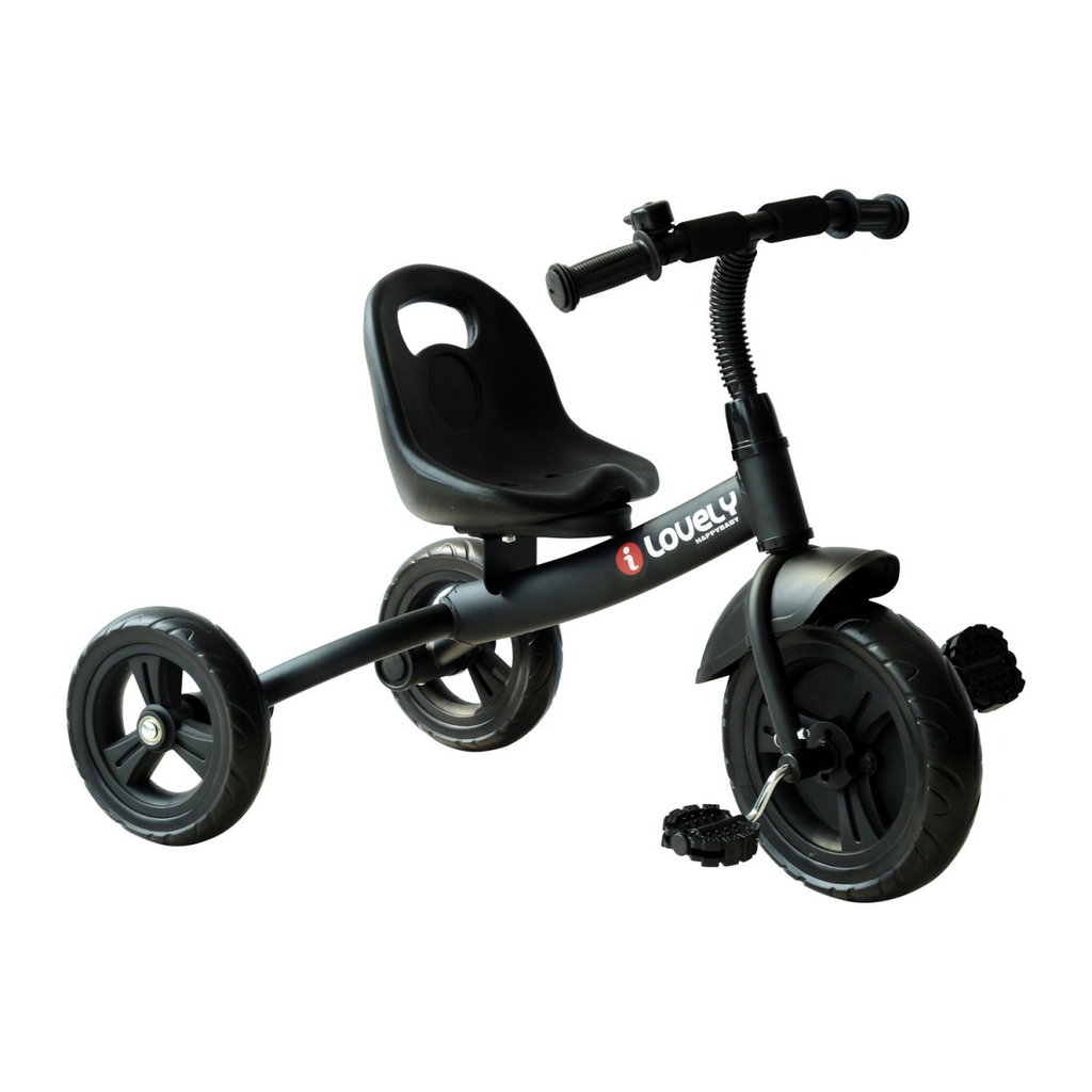 Baby Kids Children Toddler Tricycle Ride on Trike with 3 Wheels Black HOMCOM