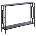 Console Table  2 Shelves MDF Steel Frame in Art Deco Square Style 76x106cm