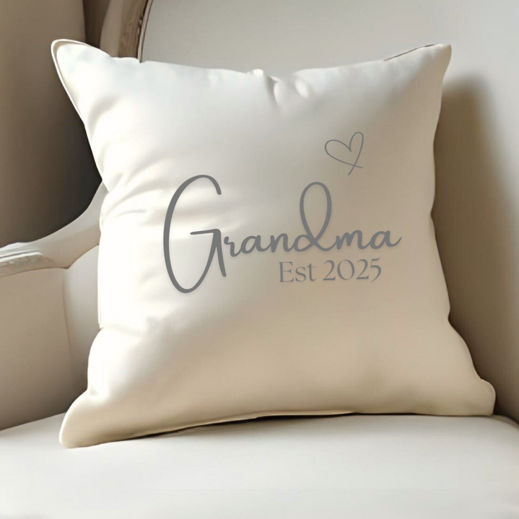 Grandma Est. 2025 Cushion – Gift for Grandma
