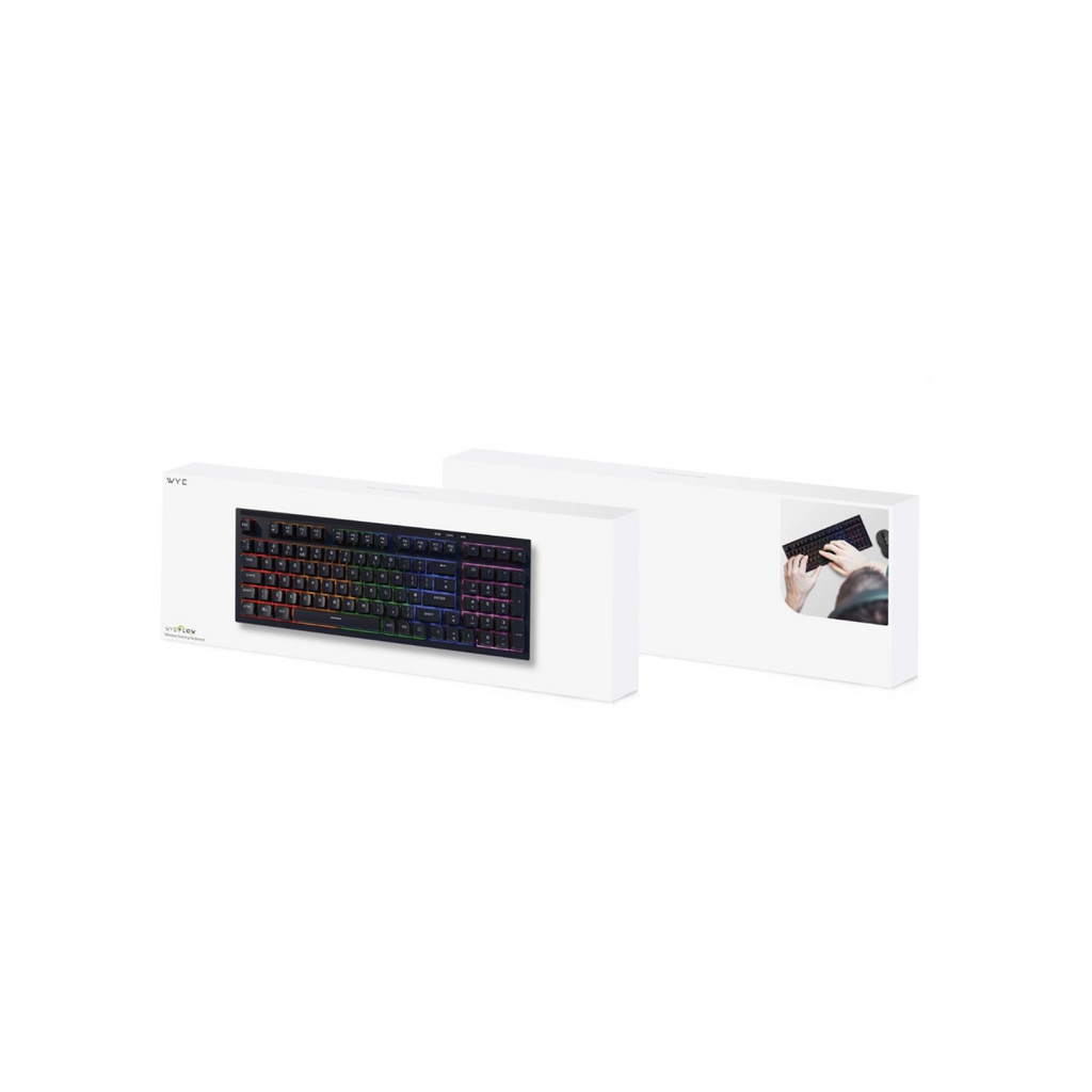 Wyeflow Wireless Gaming RGB Backlit Keyboard - Black