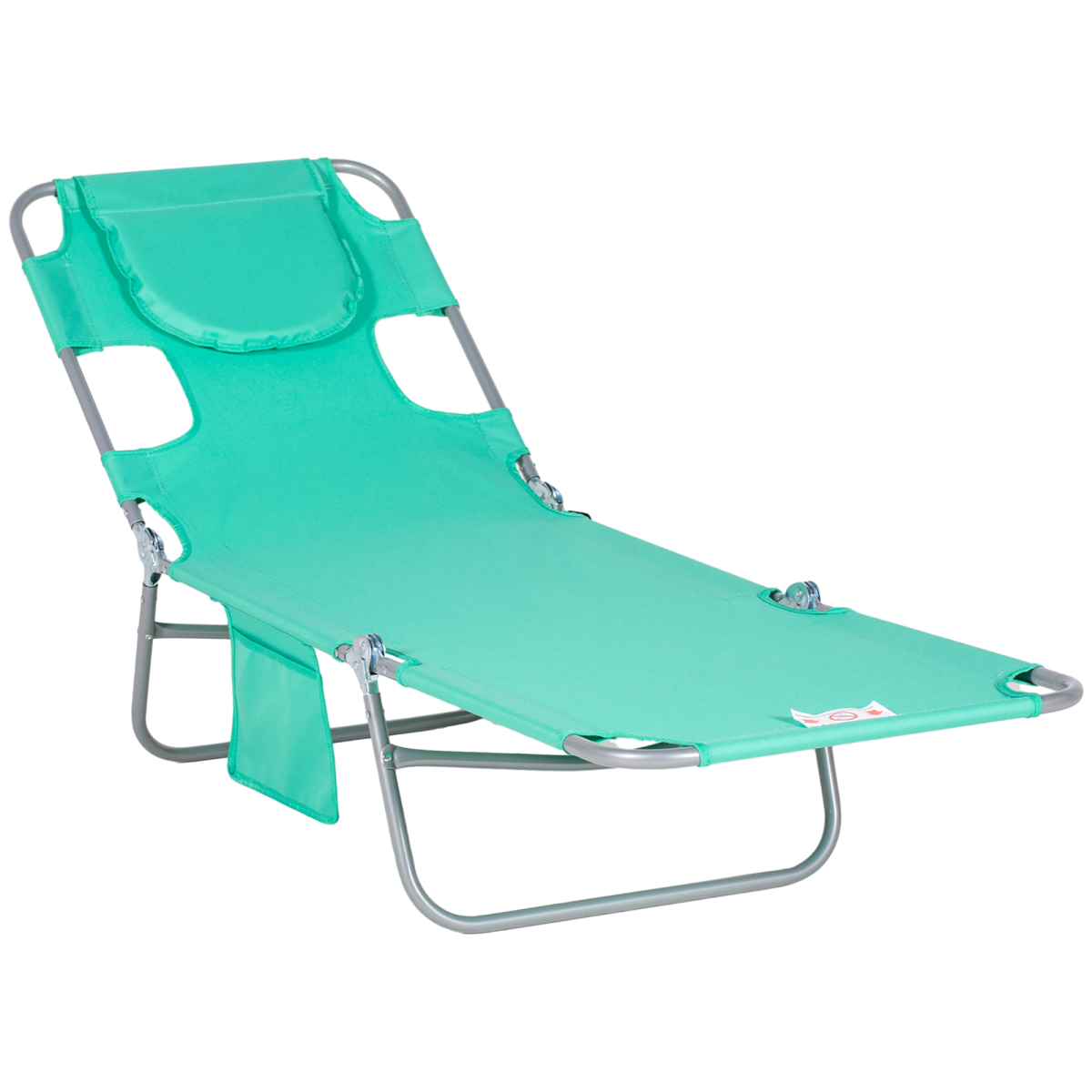 Reclining Lounge Chair Face Cavity  with Pillow Green