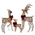 3-Piece Lighted Christmas Reindeer Family Set Outdoor Decorations