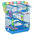 5 Tiers Hamster Cage Animal Travel Carrier Habitat W/ Accessories Pawhut