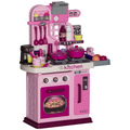 AIYAPLAY Kids Kitchen with 33 Piece Accessories, Lights, Sounds, Storage