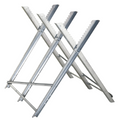 DURHAND Saw Horse Steel Support Heavy Duty Foldable Design Sawtooth, Silver