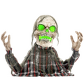 HOMCOM Groundbreaker Skeleton Halloween Animatronic Prop for Indoor Outdoor