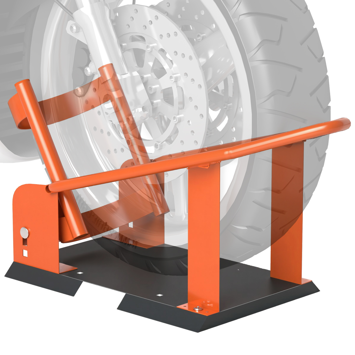 HOMCOM 816.5 kg Motorcycle Wheel Chock, Motorcycle Front Wheel Chock Holder