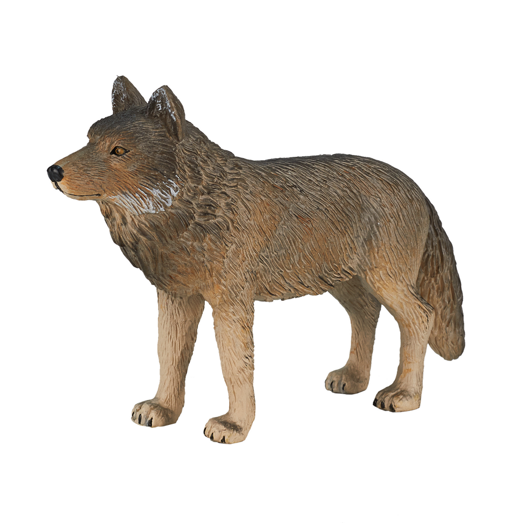 Timber Wolf Standing Toy  Realistic Wildlife Model