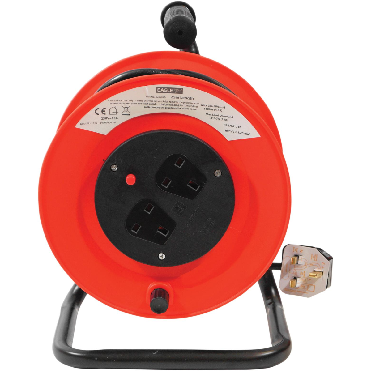 Eagle 2 Socket Extension Reel Cable Length 25M