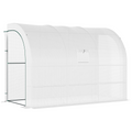 300 x 150 x 213 Plant Greenhouse Garden Nursery w/ Cover Window, White