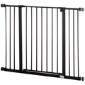 Pressure Fit Dog Gate Pet Barrier for stairs doorway, 76-107cm Width Black