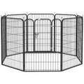 4 Sizes Pet Playpen Dog Rabbit  Puppy Cage Folding Run Fence Metal Hutch
