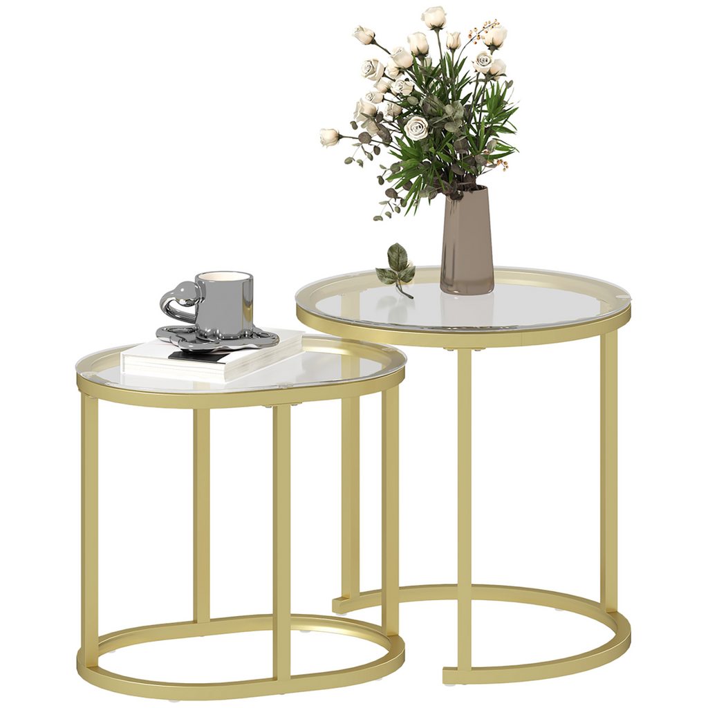 Elegant Glass Accent Tables - Versatile Shape & Design for Your Space