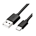 Woox MX0003 USB to Type C PVC Data Cable, 18W, 3.3ft 1m, Black