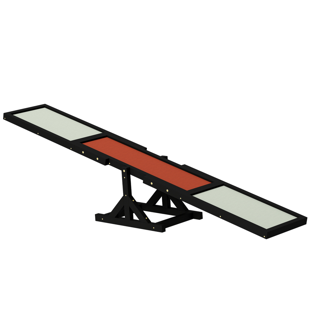 PawHut Wooden Pet Seesaw for Big Dogs with Anti-Slip Surface, Black