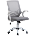 Mesh Swivel Office Chair Task Computer Chair with Lumbar Support, Grey Vinsetto