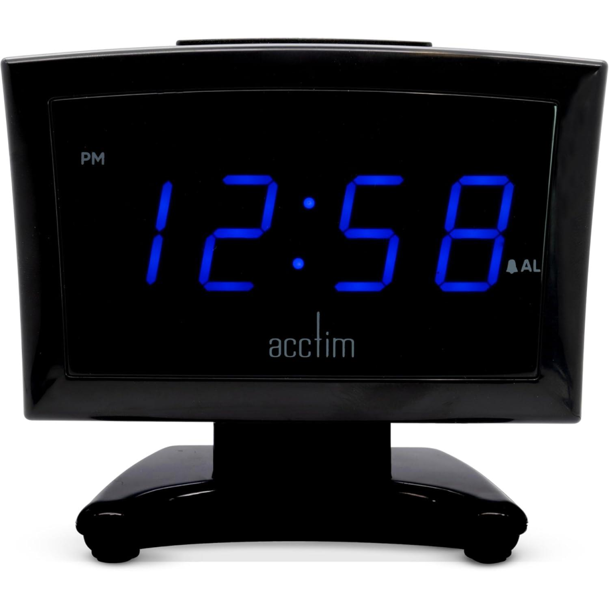 Acctim Jenson LED Digital in Black with USB-C Smart Connector Blue 0.9'' Display