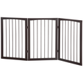 Folding Pet Gate Dog Fence Child Safety Indoor Durable Free Standing Pine Wood
