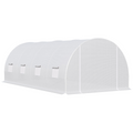 Outsunny 6 x 3 x 2 m Polytunnel Greenhouse w/ Zippered Door and 8 Windows