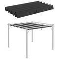 Pergola Shade Cover for 3 x 3m Pergola, Replacement Canopy Fabric Only, Grey